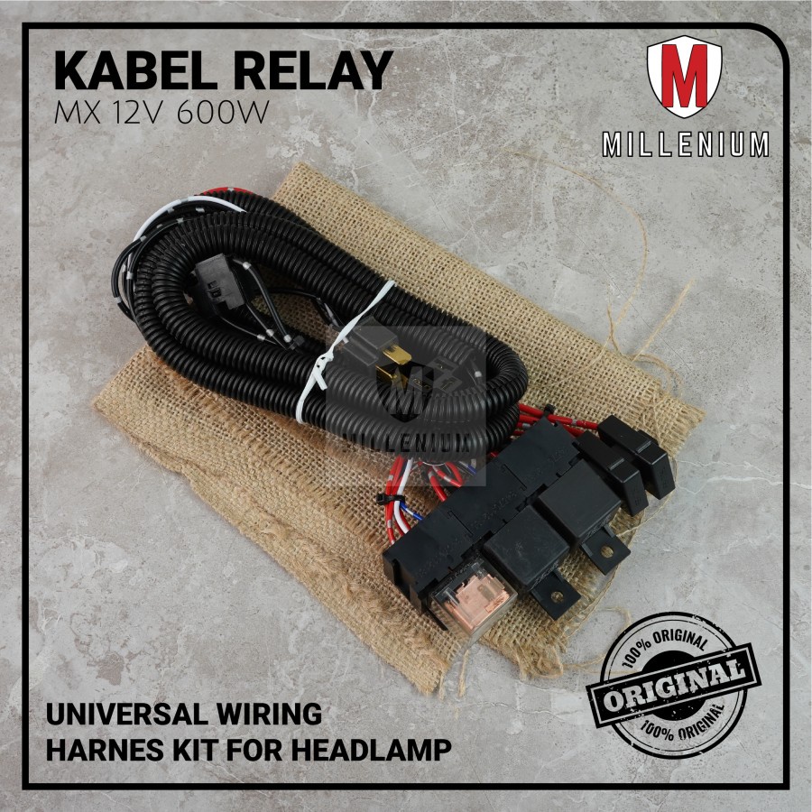 【MX】Kabel Relay Set Lampu H4 Mobil BOSCH SP Series 3 Relay 12v dengan 2 Lampu H4 Utama Mobil Universal Original Berkualitas