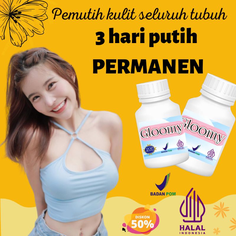 Pemutih kulit permanen pemutih badan  ampuh pria wanita original pencerah kulit alami bpom