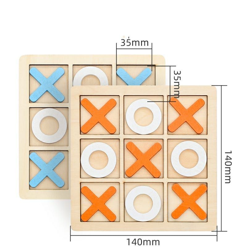 Mainan Edukasi Catur Tic Tac Toe / Tic Tac Toe Board Game Puzzle Catur Anak