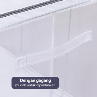 IKILOSHOP Transparant Storage Box 66 Liter Tempat Selimut Organizer Baju Pakaian Kawat Frame