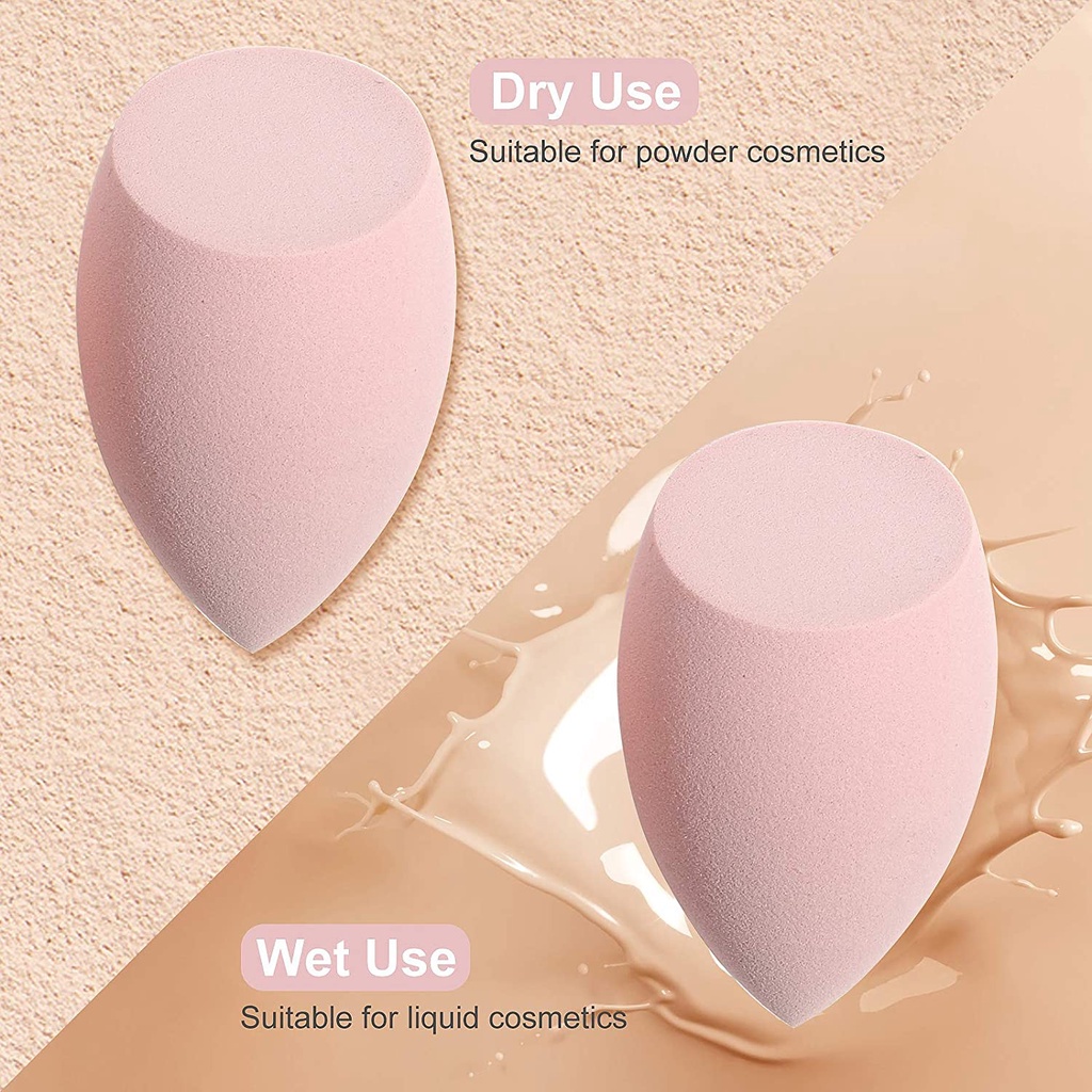 MAGEFY 4pcs Spons Rias Wajah Yang Lembut Makeup Beauty Blender Spons Kering Dan Basah Beauty Spon Best Quality Impor 0486
