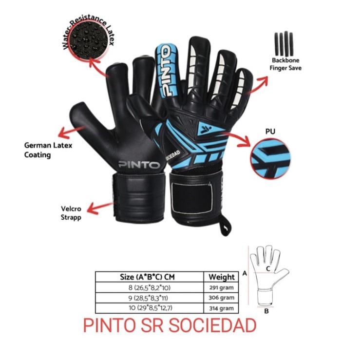 Glove Keeper Sarung Tangan Kiper Pinto Sociedad Original