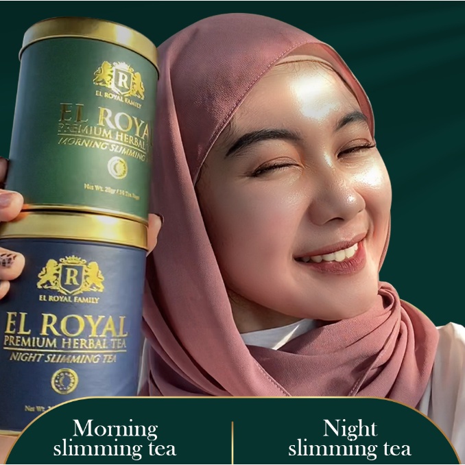 EL ROYAL PREMIUM HERBAL TEA MORNING &amp; NIGHT TEH HERBAL 1 PAKET - BPOM FREE SISIR SAKU TEH PELANGSING