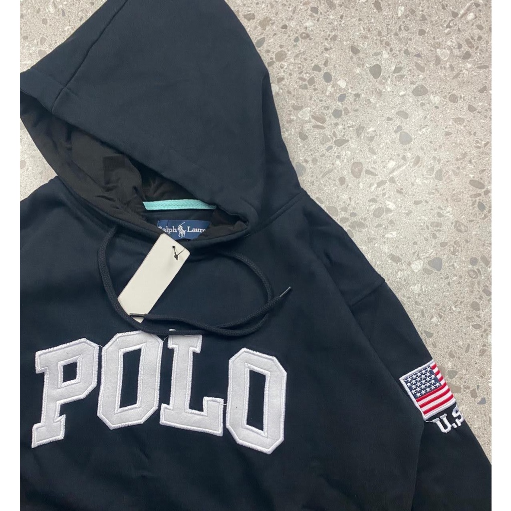 JAKET SWEATER HOODIE POLO (BORDIR) PREMIUM PRIA WANITA - HOODIE POLO PREMIUM ALL SIZE M L XL