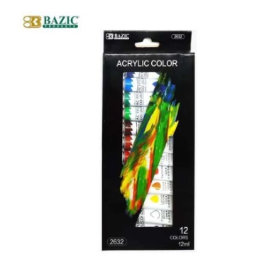 

Bazic Acrylic Color 12ml 12 Colors / Bazic Cat Akrilik 12 Warna