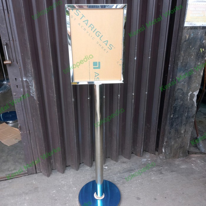 

DISKON Sign Stand Stainless Signage Standing Sign Frame display A3 Stainless Code 3897