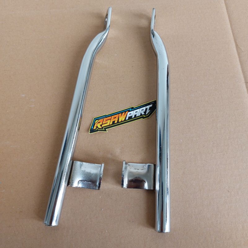 Begel belakang cb panjang model polos crom sepasang