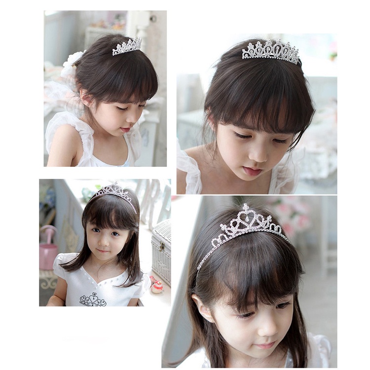 AC079 Mahkota Bando Tiara Jewelry Crown Aksesoris Rambut Anak Perempuan Putri