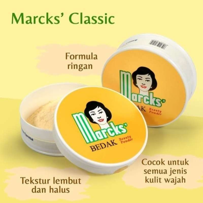 Marcks Bedak Classic 40gr - Marcks Bedak Tabur - Loose Powder - Marcks Beauty Powder BPOM