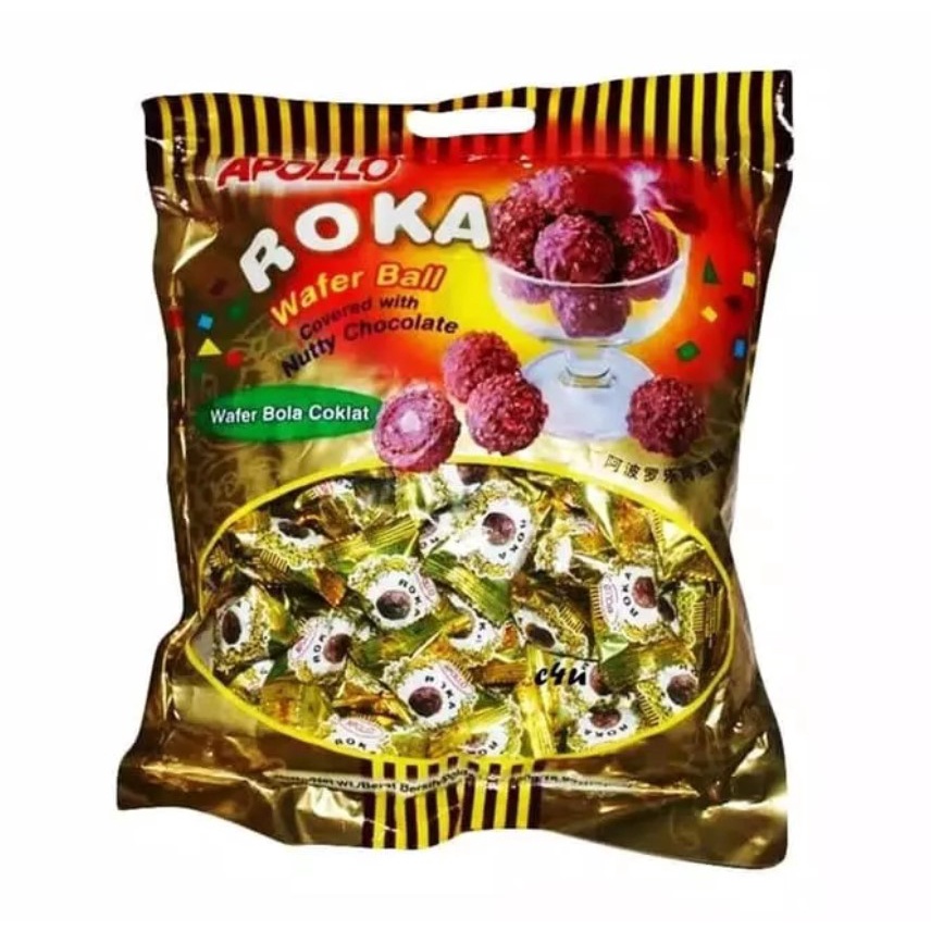 

Apollo Roka Chocoate Wafer Ball 70 pcs x 6 gr Apollo Roka Reffill Refil NEW PACKAGING