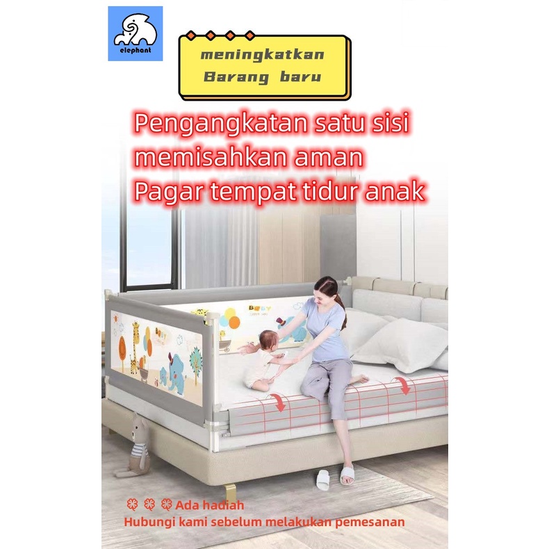 TidakPerlu Pengeboran Model Terbaru Baby Bedrail Bedguard Fence Pembatas Pengaman Pagar Kasur Ranjang Tempat Tidur Anak Bayi Bed Rail Safety Guard