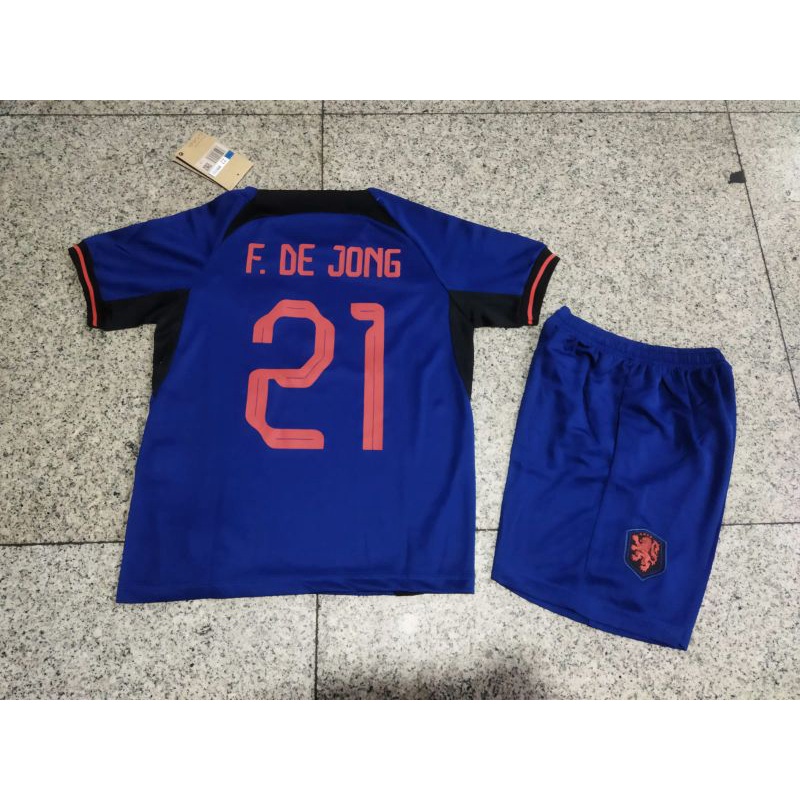 JERSEY BAJU BOLA ANAK BELANDA AWAY KIDS WORLD_CUP 2022 GRADE ORI