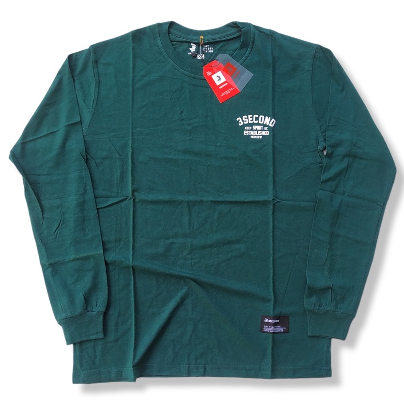 Baju Kaos Tshirt Distro Pria 3second Three Second Treesecond 3scond Lengan Panjang Cowok Original