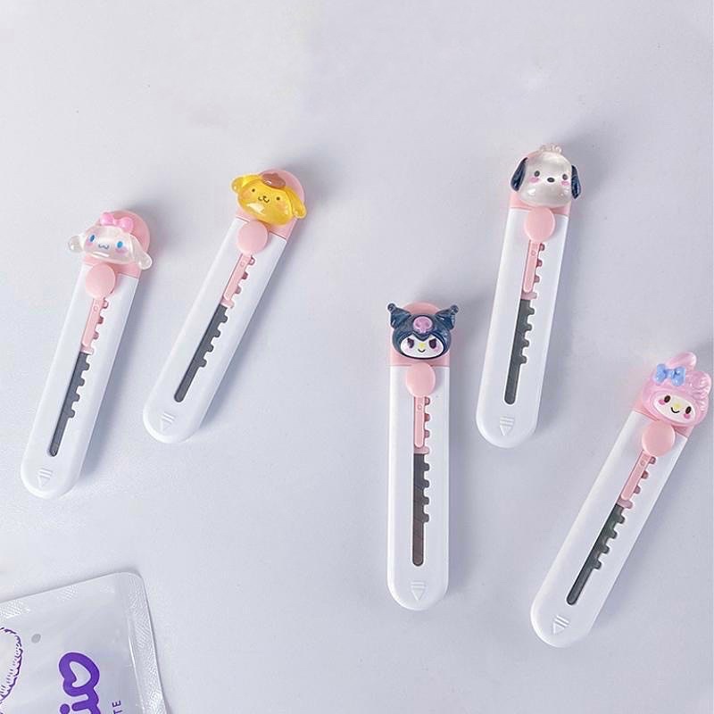 

mini cutter silet pisau mini kecil karakter kuromi pochacho pompurin cinnamon cinnamoroll lucu murah