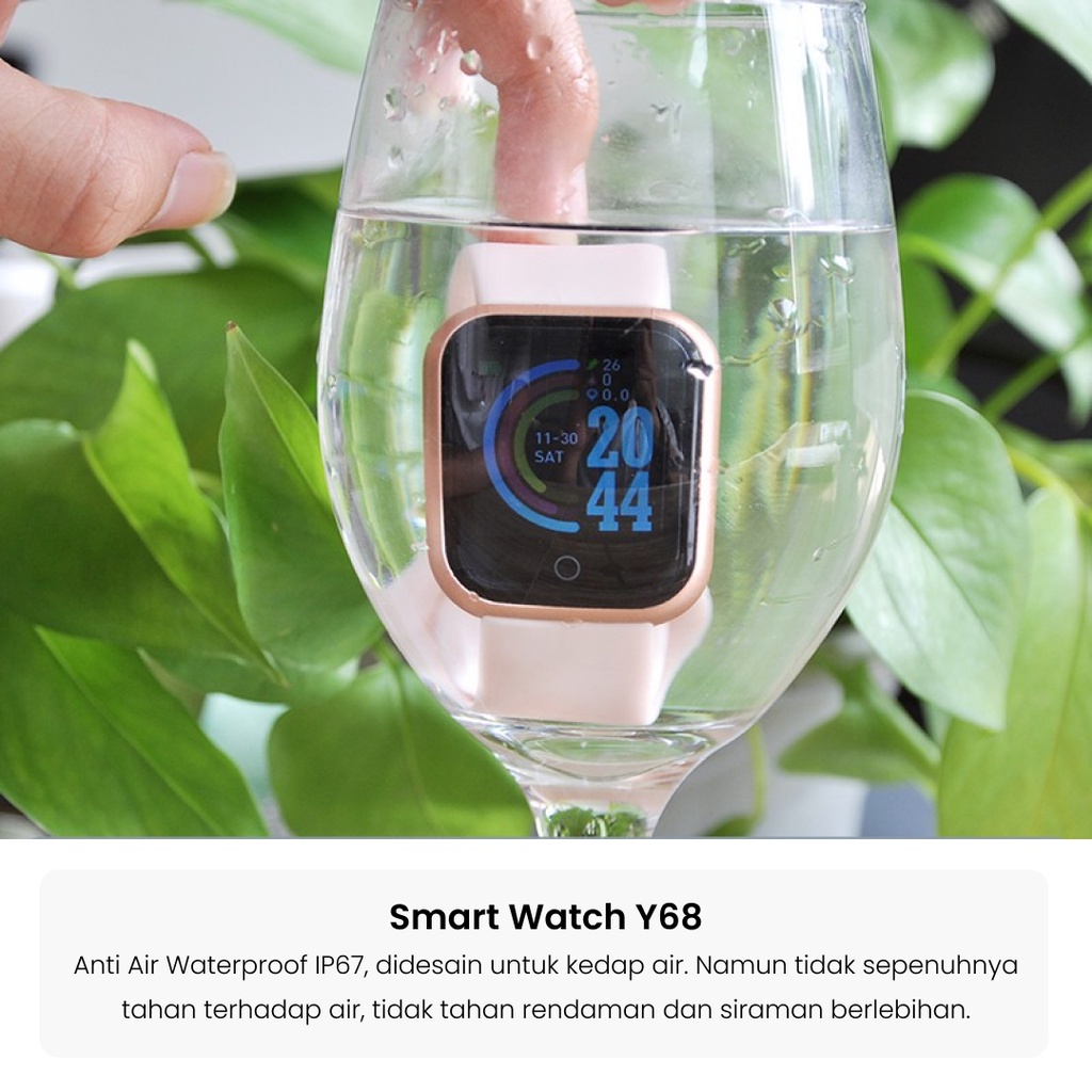 Jam Tangan Pintar Smartwatch Y68 Fitur Olahraga dan Kesehatan Fitnes Tracker