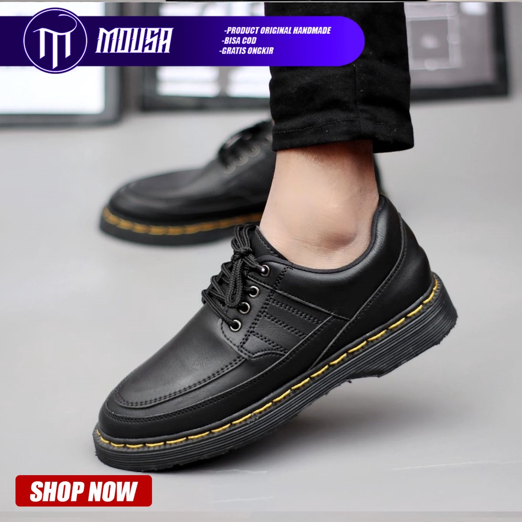 Sepatu Pantofel Formal Docmart Low Boots Kerja Pria Mousa Polet