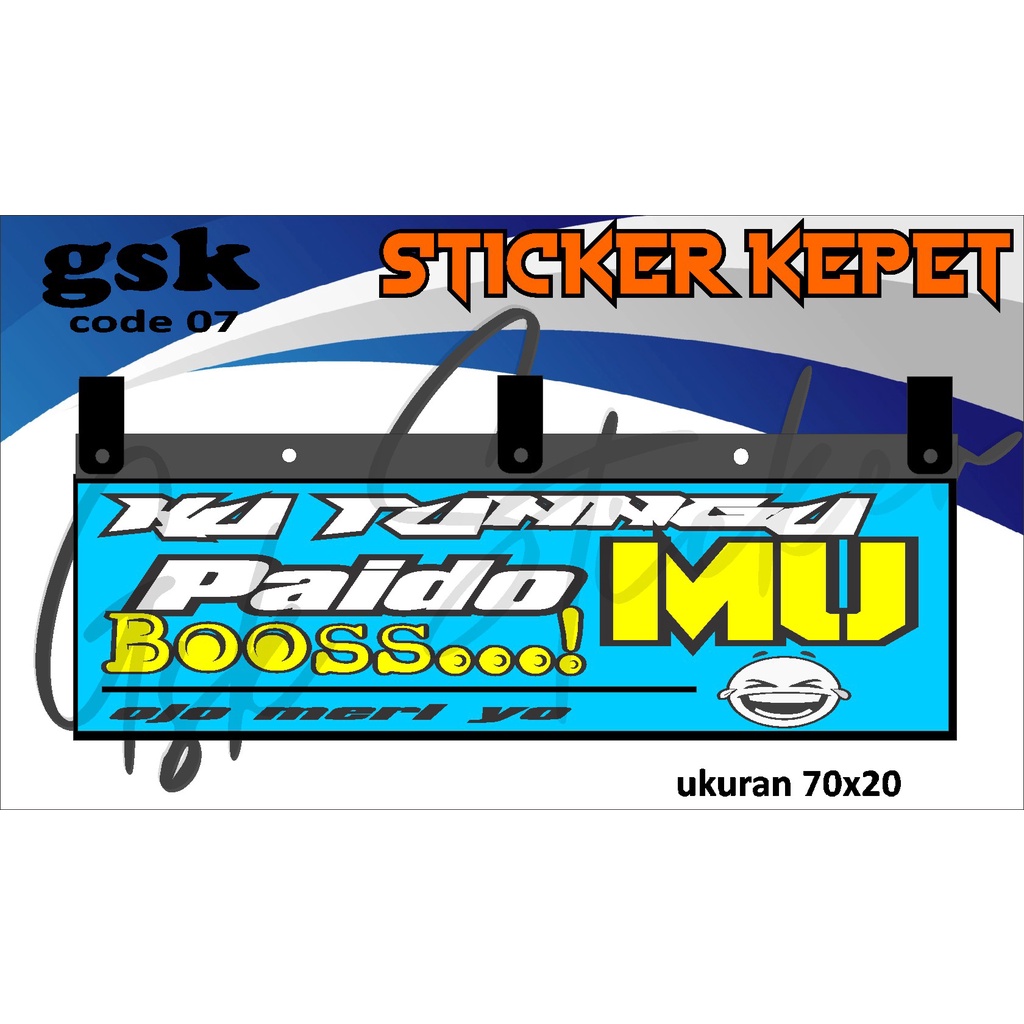 Stiker Cutting Karpet Belakang Truk All Sticker Variasi Karpet K.07