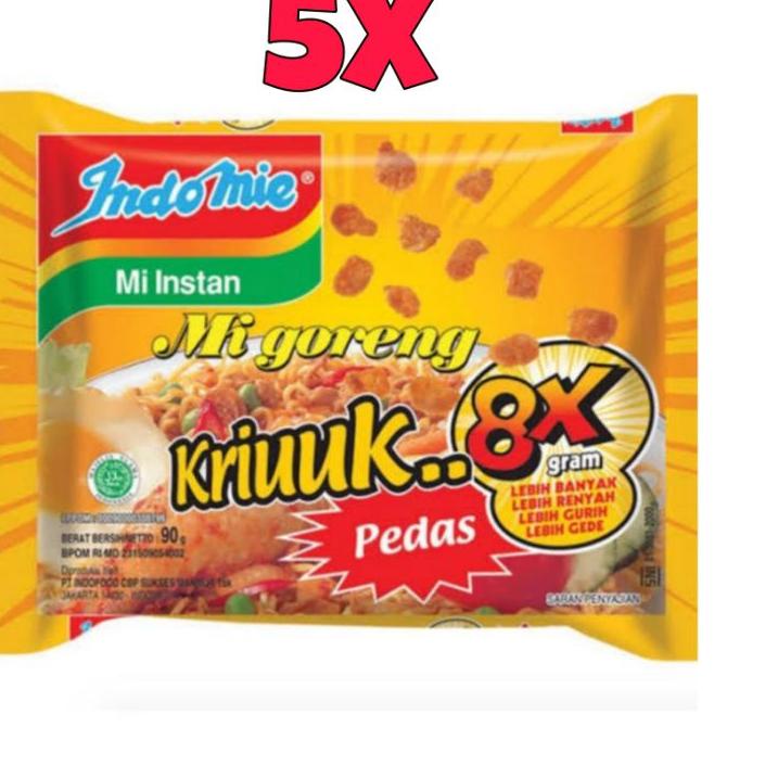 

べ INDOMIE GORENG KRIUK 8X PEDAS 5pcs / Indomielovers ♫