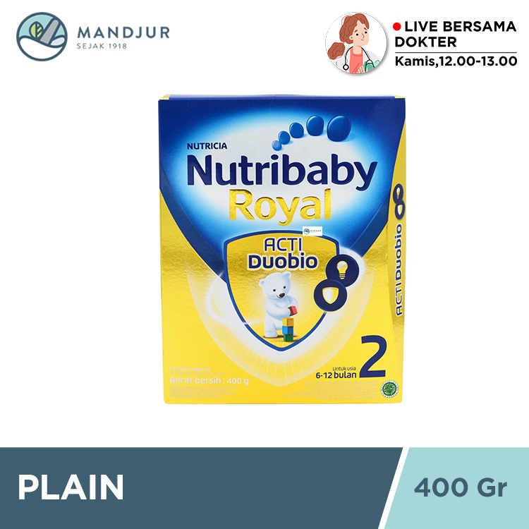 Promo Harga Nutribaby Royal 2 Susu Formula Bayi 6-12 bulan 400 gr - Shopee