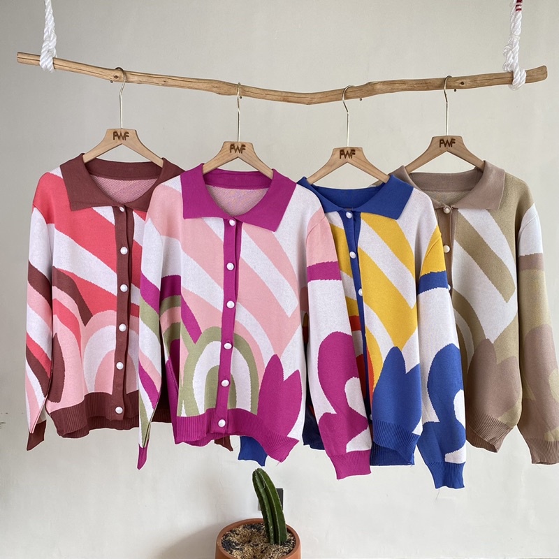 Rani Cardigan / Atasan Cardigan Rajut Import