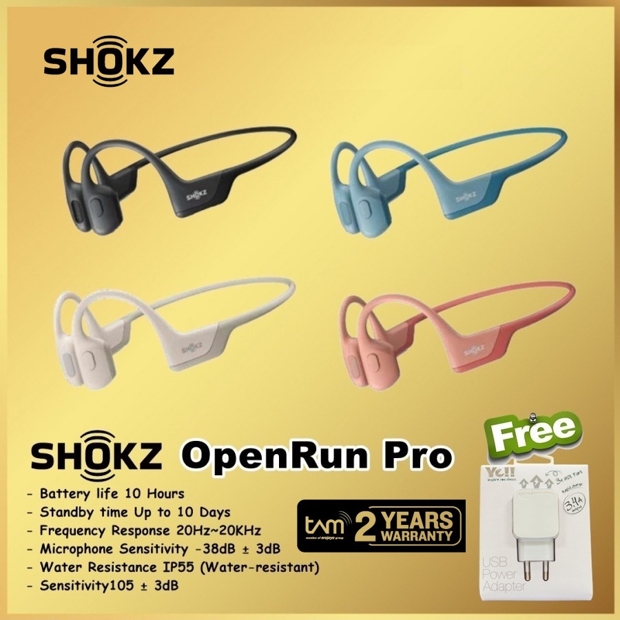 Shokz OpenRun Pro Open-Ear Bluetooth Sport Headphones Open Run Pro