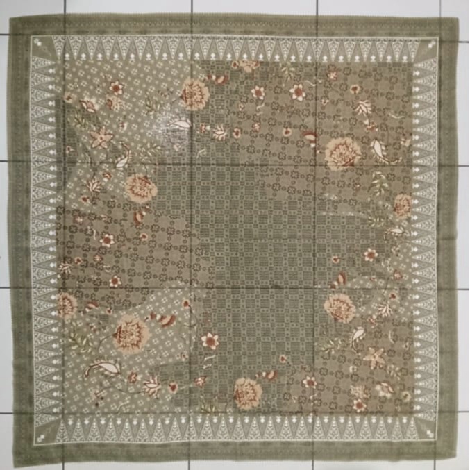 Diskon !! Hijab Segiempat Voal Motif Siera Oatmeal | Jilbab Voal | Kerudung Segiempat Voal