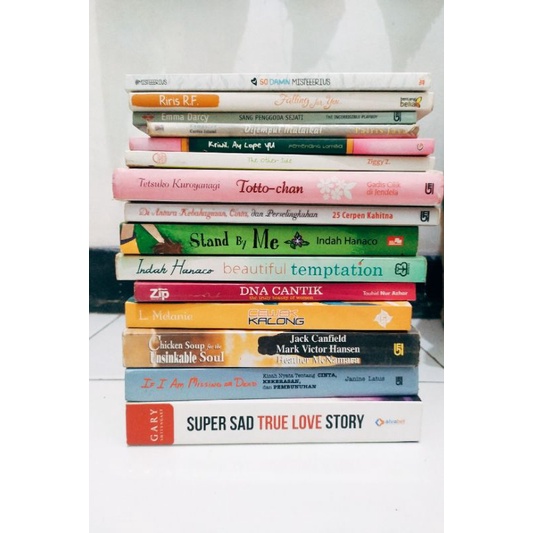 buku novel preloved original (lokal dan terjemahan)