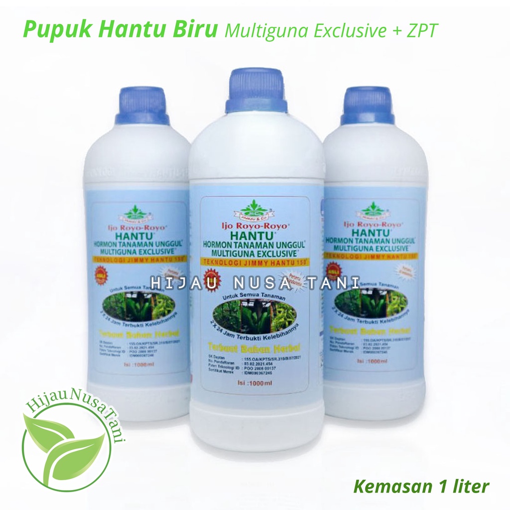 Pupuk HANTU 1000 ml Multiguna Eksklusif - Organik Cair POC ZPT Jagotani Ratu Biogen Ijo Royo Royo Ja
