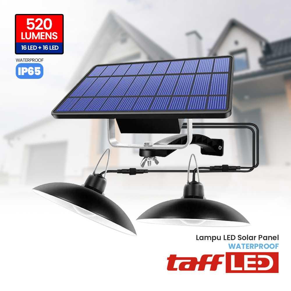 TaffLED Lampu Dinding Solar LED Outdoor Waterproof 2 Light White 520lm - 191006ZK