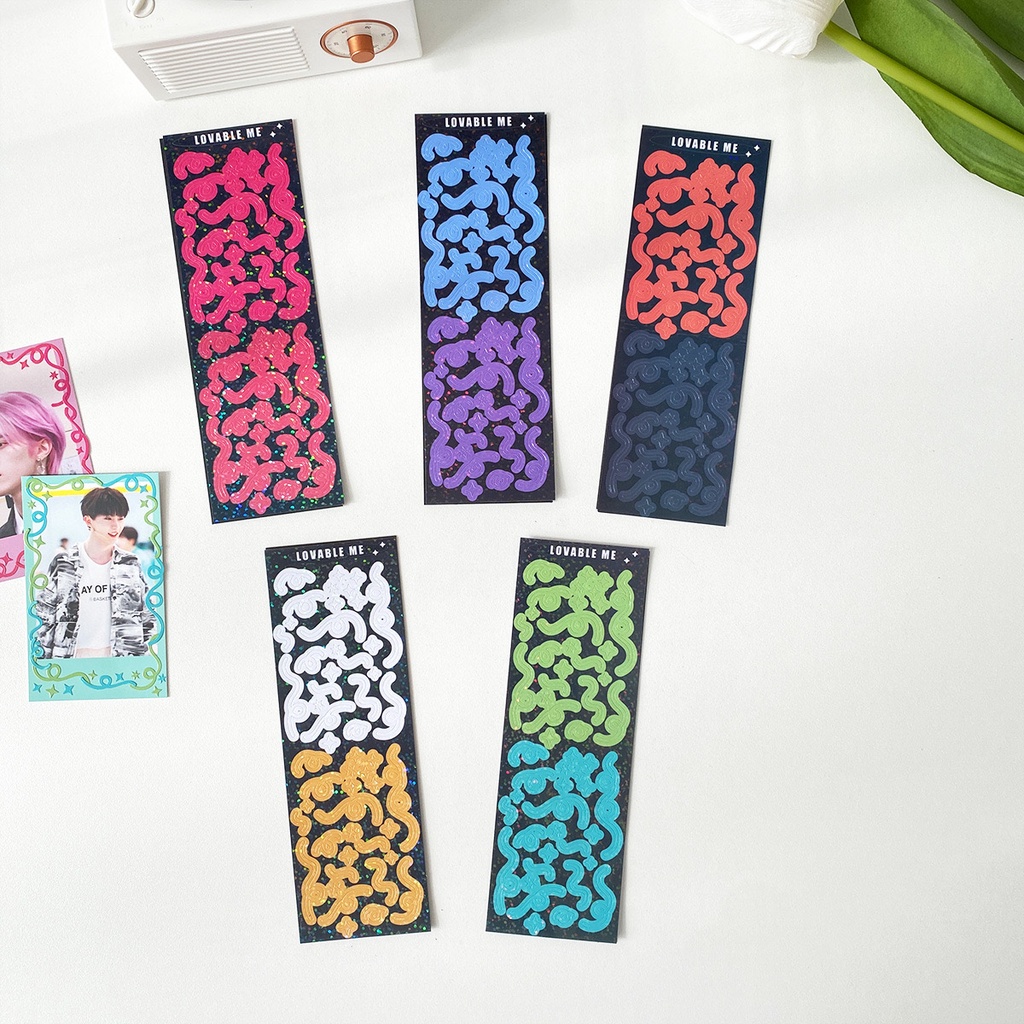 [kstuffind] Sticker Pita Berkilau Warna Kontras Ribbon Dekorasi Jurnal DIY Stickers Laser Stiker Decoration Dekorasi Deco Photocard PC Toploader Stationary