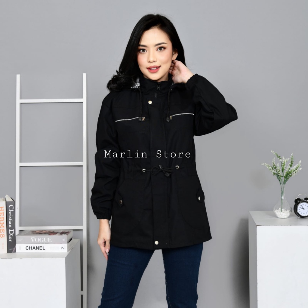 Marlin Store Parka Wanita Jumbo Size M - L - XL - XXL - XXXL Hoodiie Bisa Dilepas