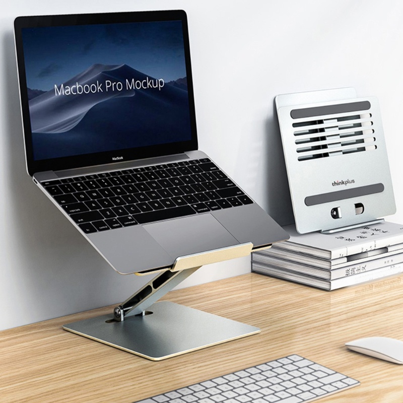 Zzz Stand Laptop Tinggi Adjustable Platform Riser Aluminium Ergonomis Untuk Thinkplus