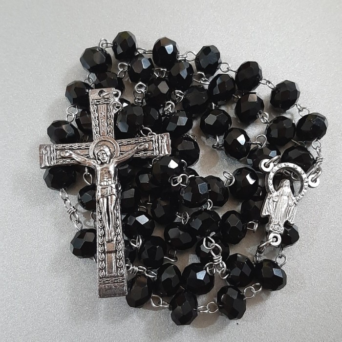 Rosario - Rosario Kristal Ceko Hitam 8Mm - Hollishop