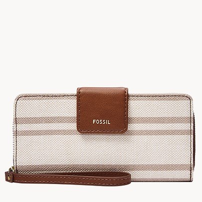 Diskon Dompet Fossil Madison Beige