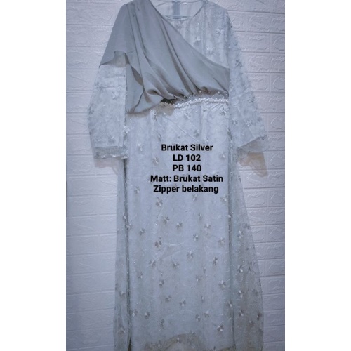 Gamis Brukat silver