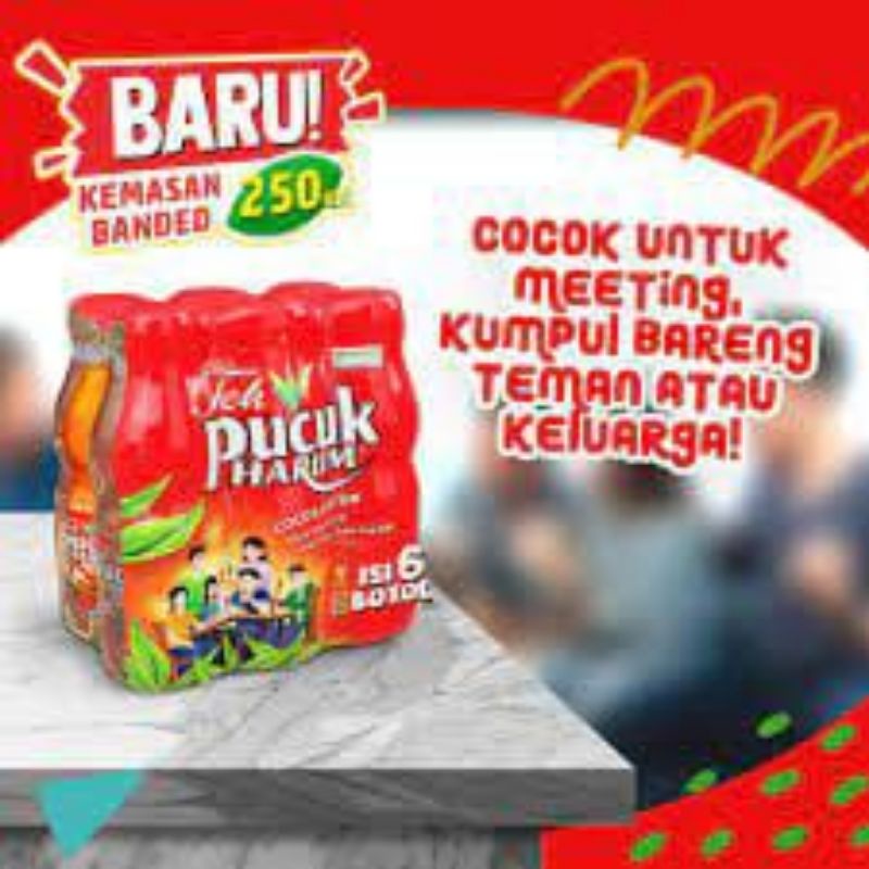 

Teh Pucuk Harum Kemasan BANDED idi 6 botol 250ml /paket murah