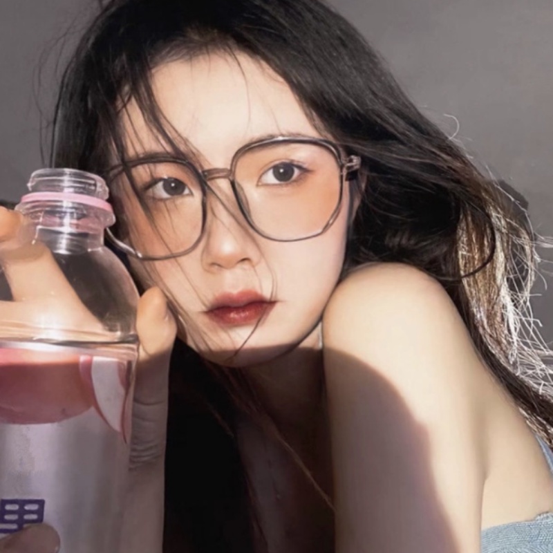 We Flower Kacamata Bingkai Persegi Transparan Trendi Untuk Wanita Perempuan Korean Beauty Eyewear Fashion Blue Light Blocking Lens Glasses OOTD Ornaments
