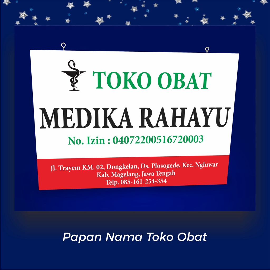 

Papan Nama Toko Obat 60x40 cm