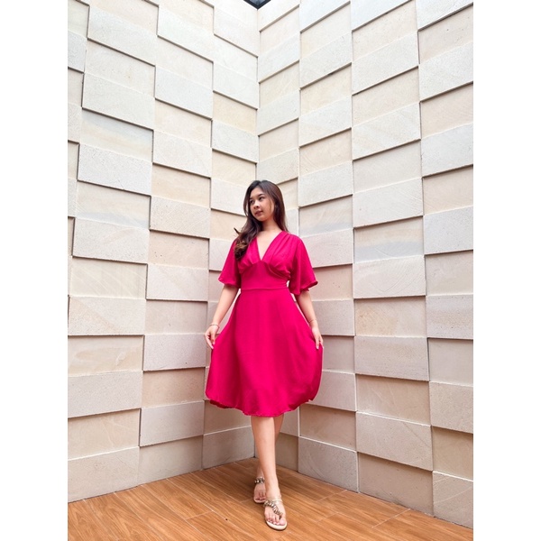PRILLY DRESS| V NECK DRESS