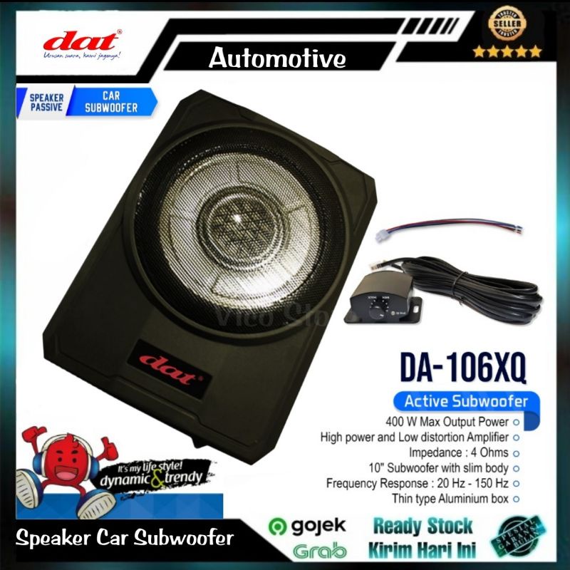 Jual Speaker Kolong Mobil DAT DA-106XQ Slim Underseat Subwoofer 10