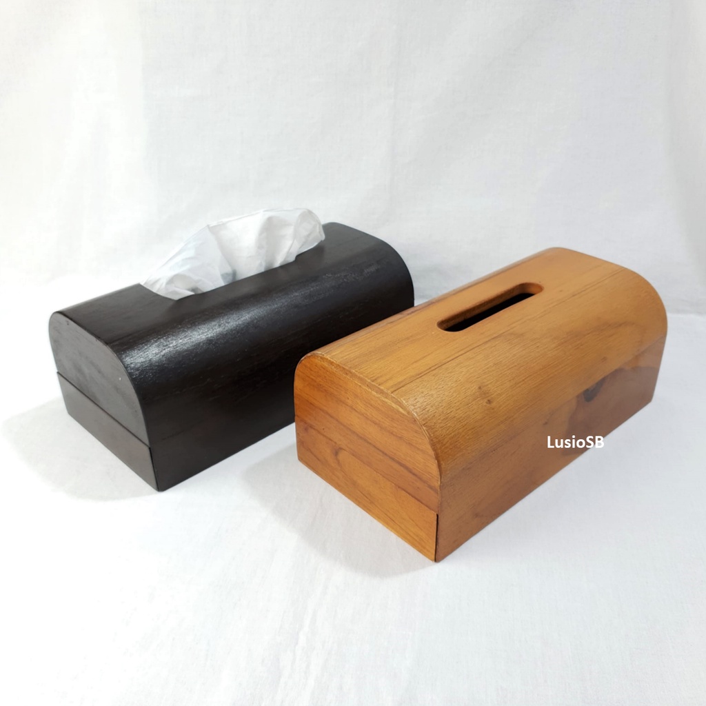 Kotak Tisu Premium LusioSB Tempat Tissue Kayu Jati Pain Au Chocolat