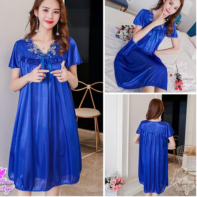 GoGo Beli AmeliaFashion88 ☆ COD / DISCREET ☆  Lingerie Sexy Jumbo Bordir V Neck Pita LD 130cm PY134 