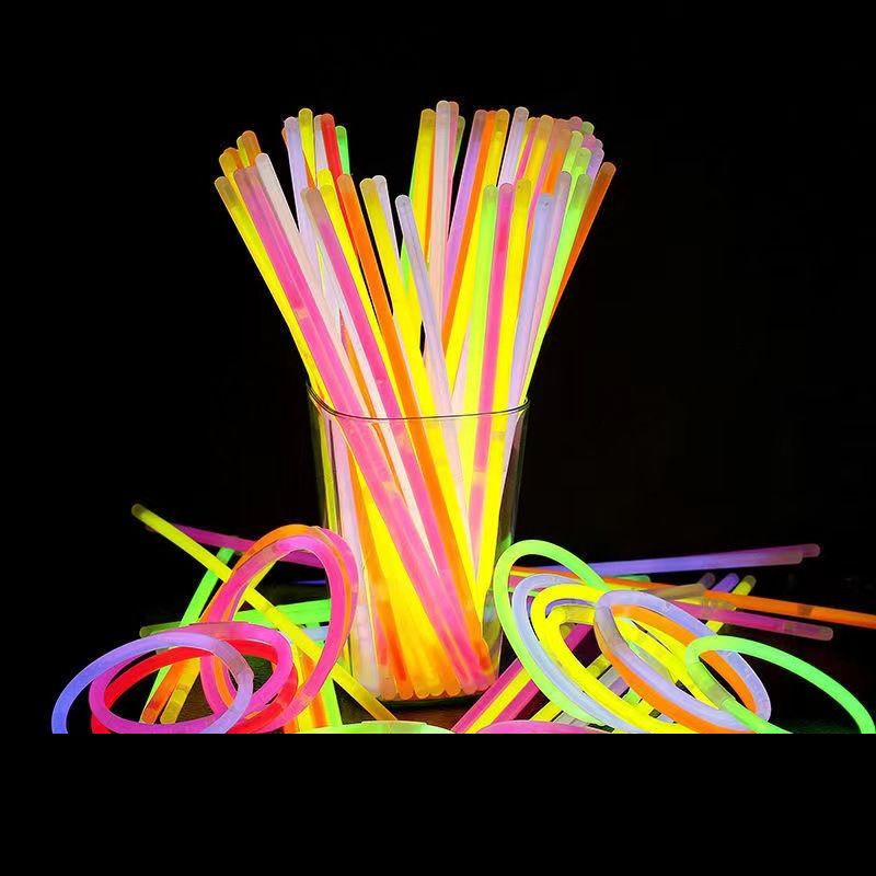(10 pcs) Glow Stick.Show in Drak Stik Bercahaya Bisa di Jadikan Gelang Stick Bercahaya Glowing Stick