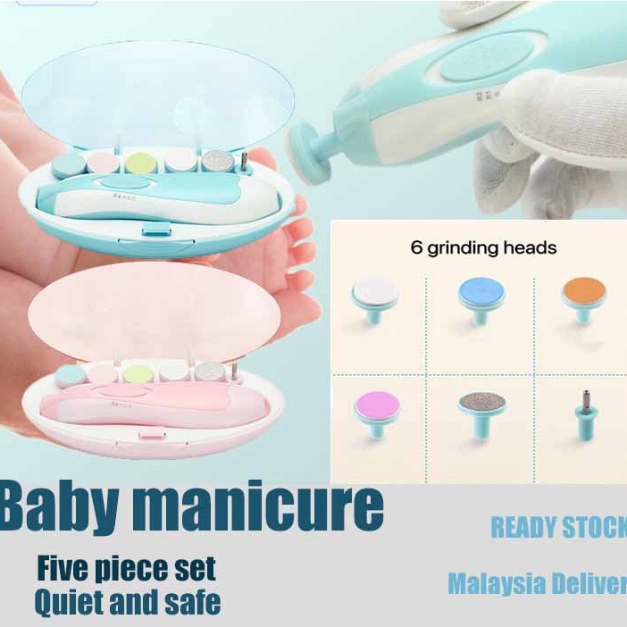 Gunting Kuku Bayi - Pemotong Kuku - Nail Trimmer Baby - Baby Set Trimmer - Alat Kikir Kuku Elektrik/Kaki dan Tangan 6 in 1 Pemotong Kuku Bayi