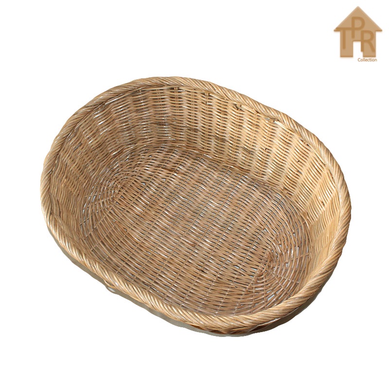 Rotan Pet Basket Keranjang Kucing Anjing Oval D45