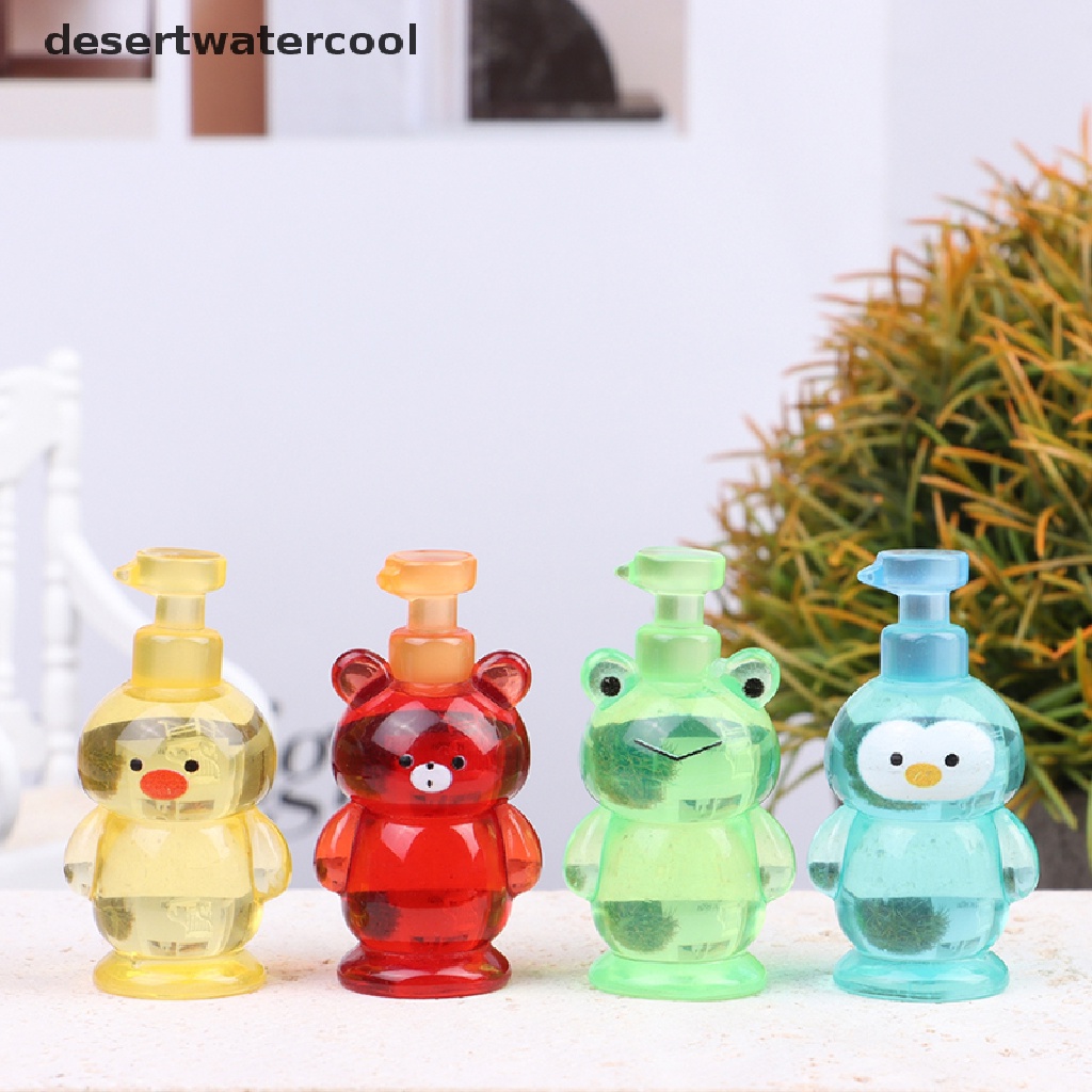 Deid 1Set 1:6rumah Boneka Miniatur Kartun Hewan Cairan Cuci Tangan Model Scene Decor Martijn