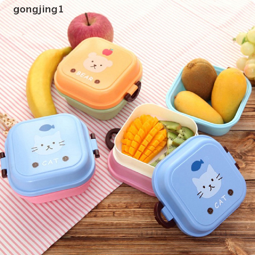 Ggg Lunch Kotak Makanan Bekal Anak Snack Box Layers Lunchbox Portable Wadah Microwave ID