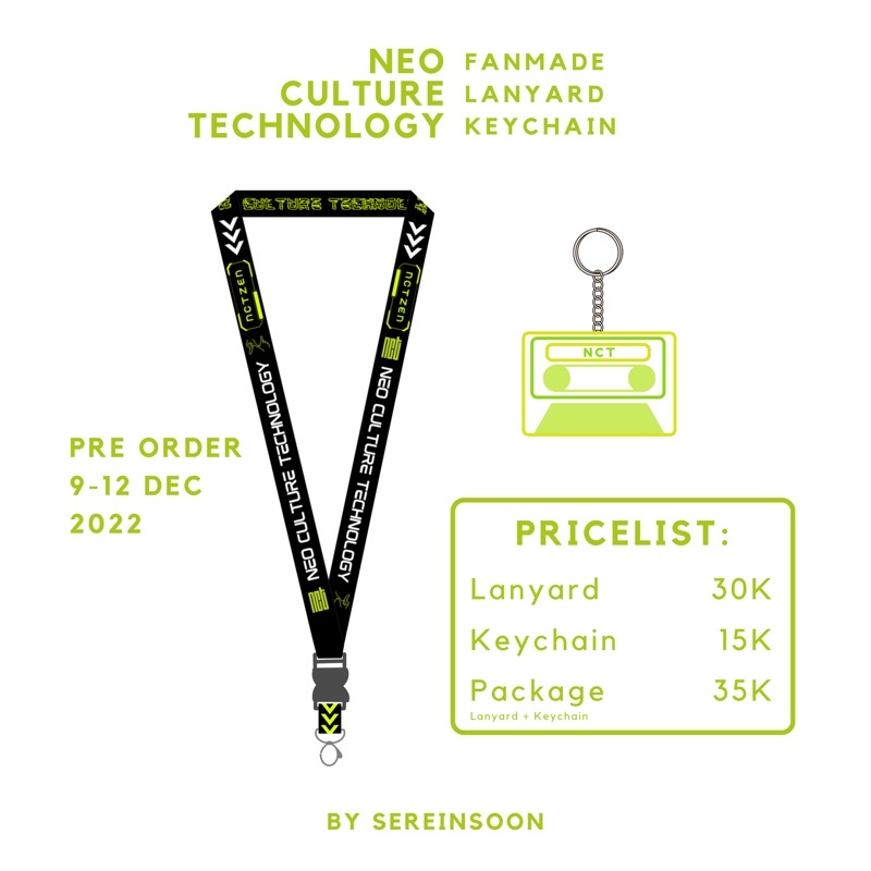 

NEO CULTURE TECHNOLOGY NCT LANYARD STRAP KEYCHAIN FANMADE BY SEREINSOON