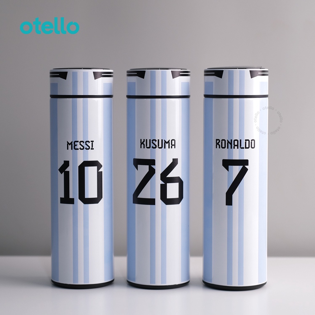 Tumbler Argentina Soccer Messi Jersey Custom Botol Air Minum Kado World Cup Piala Dunia