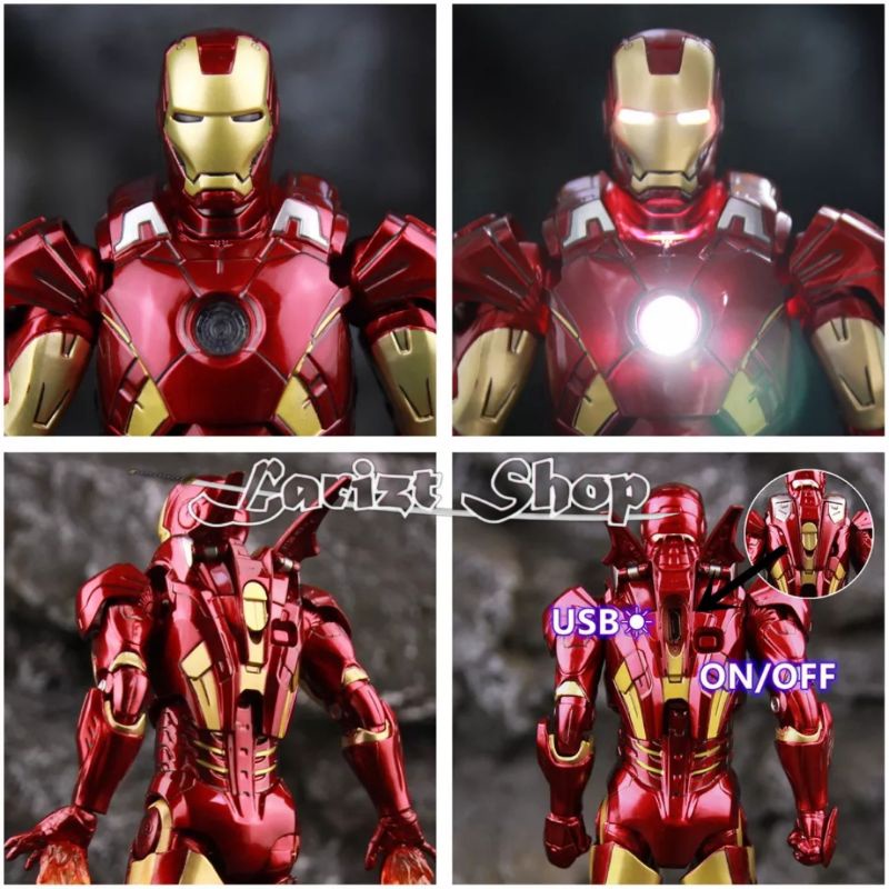 ZD Toys Marvel Avengers Ironman2 Iron man Mark 7 Figure